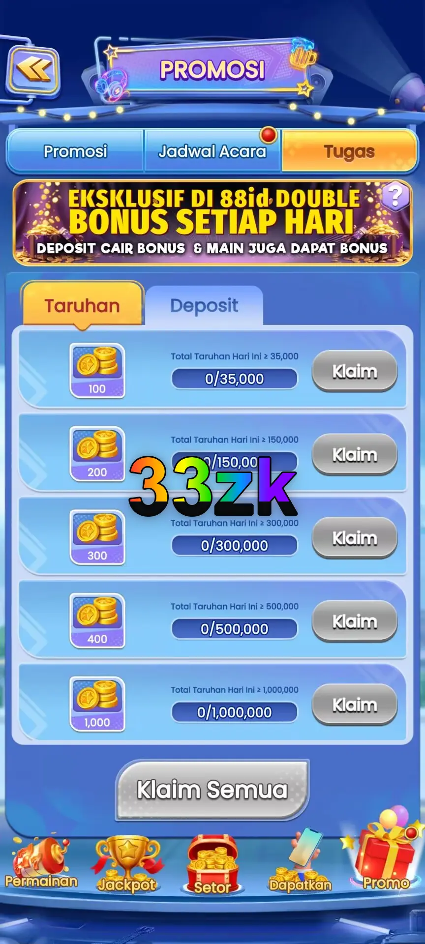 33zk Tangkapan Layar Resmi APK